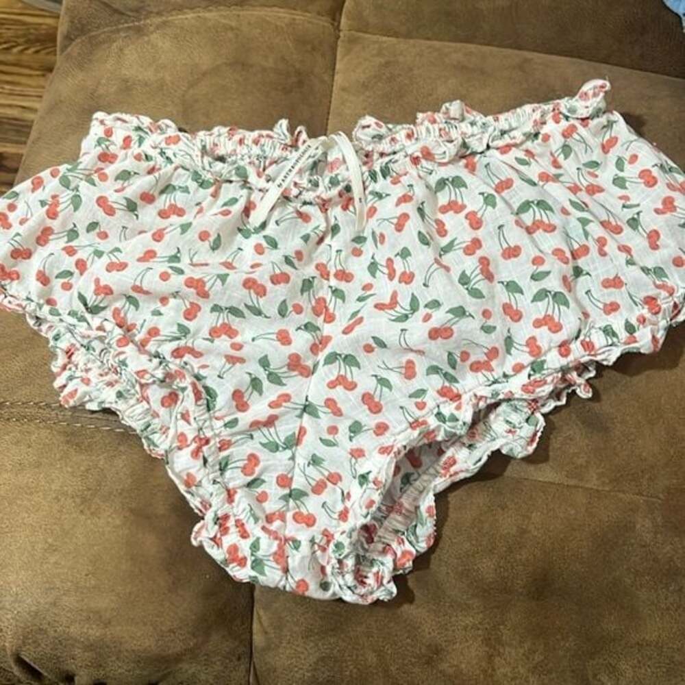 Anthropologie Cherry Print sleep bottoms pajamas